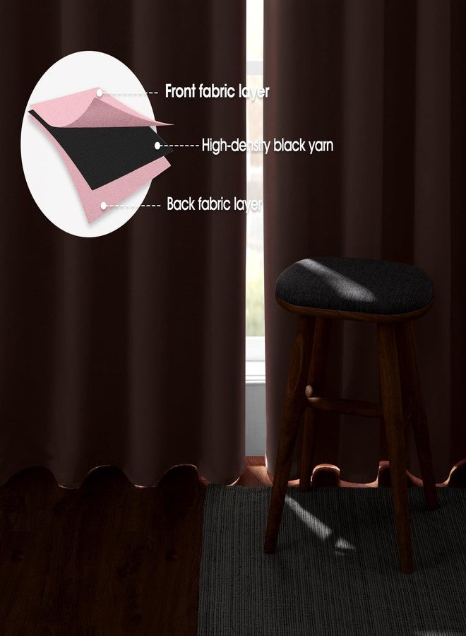 HOMEIDEAS Baby Pink Blackout Curtains for Kids, 52 X 96 Inch Length 2 Panels Set, Room Darkening Curtains for Girl's Room, Soundproof Thermal Grommet Window Curtains for Living Room - Image 3